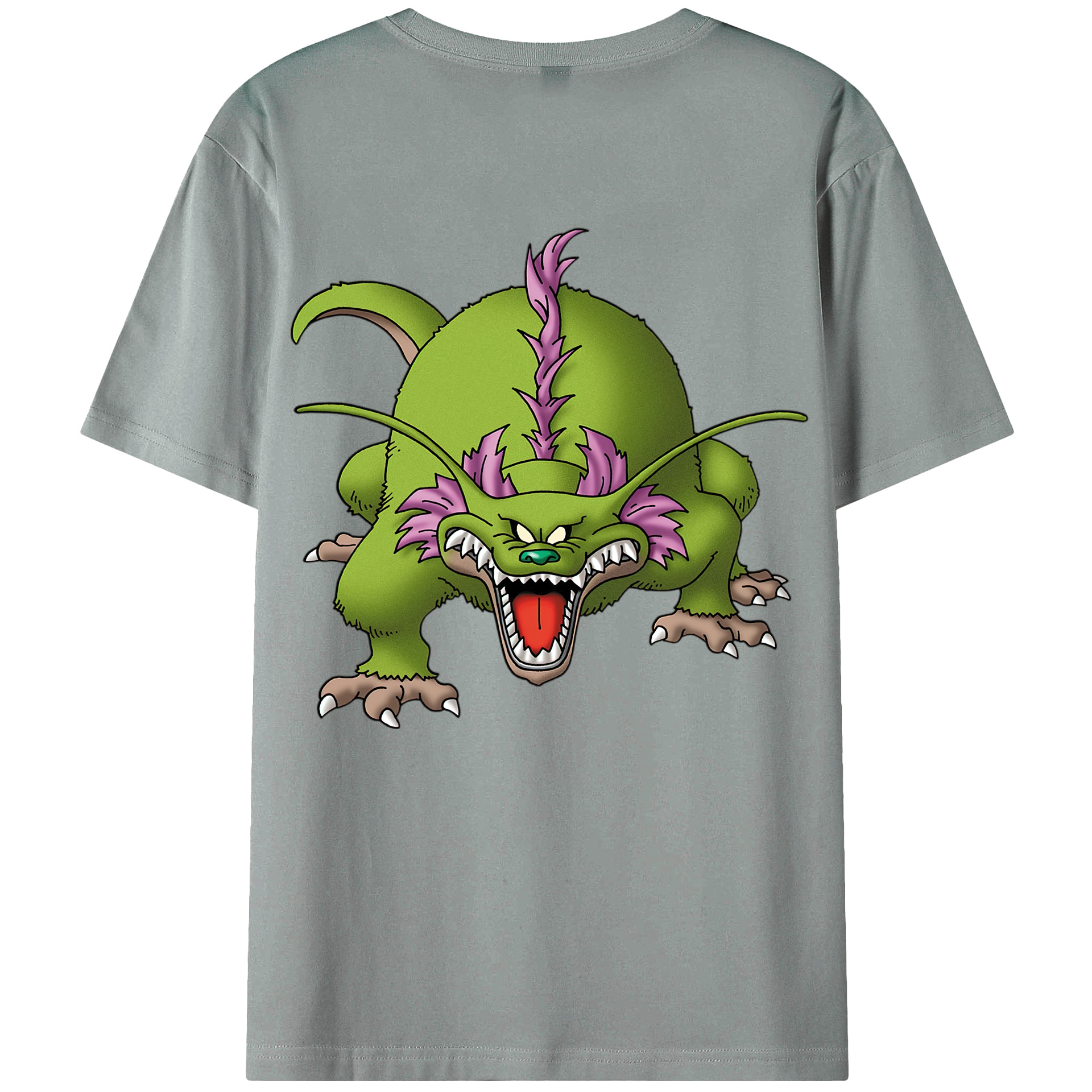 （画像用） ドラゴンクエスト Doragon Kuesuto Dragon Quest 綿100％ メンズ半袖Tシャツ（バックプリント） 通気性